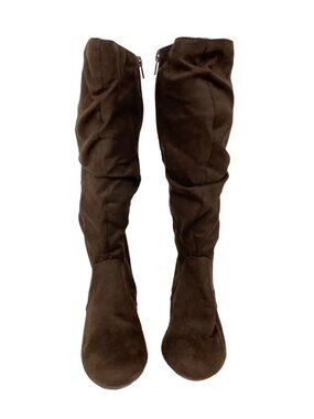 Lower East Side Brown Faux Suede Boots